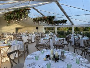 edison lighting plank. clear roof marquee